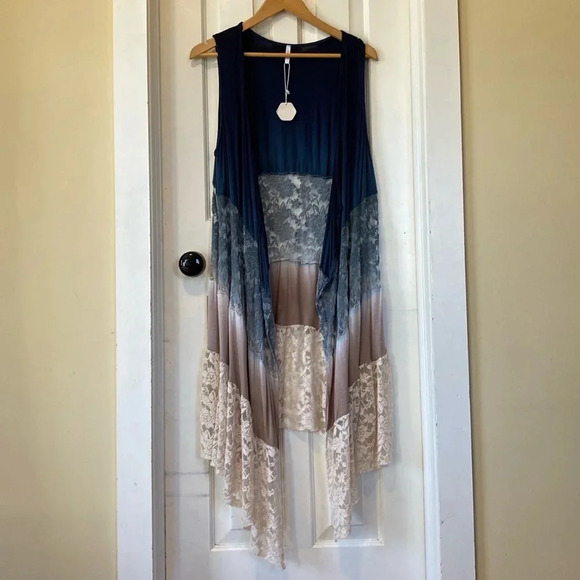 Elegant Ombre Lace Duster, lagenlook, whimsy, fairycore, cottagecore - Picture 3 of 14